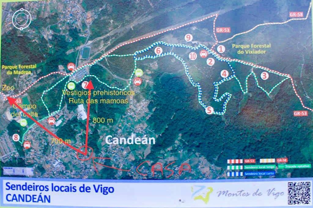 Tranquila Casita De Invitados En Vigo Con Chimenea المظهر الخارجي الصورة